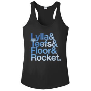 Lylla & Rocket & Floor & Teefs Funny Ladies PosiCharge Competitor Racerback Tank