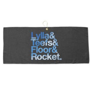 Lylla & Rocket & Floor & Teefs Funny Large Microfiber Waffle Golf Towel