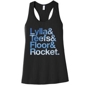 Lylla & Rocket & Floor & Teefs Funny Women's Racerback Tank