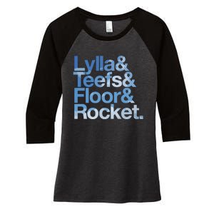 Lylla & Rocket & Floor & Teefs Funny Women's Tri-Blend 3/4-Sleeve Raglan Shirt