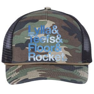 Lylla & Rocket & Floor & Teefs Funny Retro Rope Trucker Hat Cap