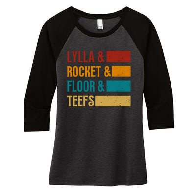 Lylla & Rocket & Floor & Teefs Women's Tri-Blend 3/4-Sleeve Raglan Shirt