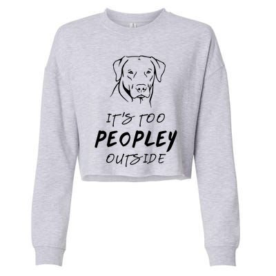 Labrador Retriever Funny Dog Lover Funny Gift For Birthday Xmas Cool Gift Cropped Pullover Crew