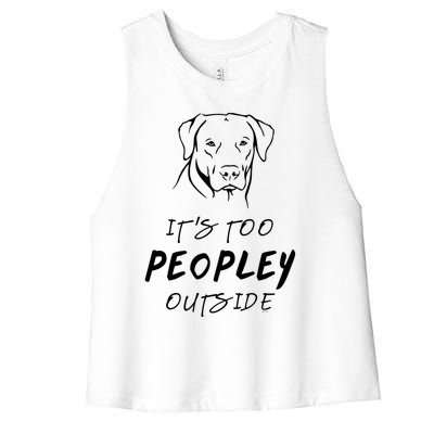 Labrador Retriever Funny Dog Lover Funny Gift For Birthday Xmas Cool Gift Women's Racerback Cropped Tank