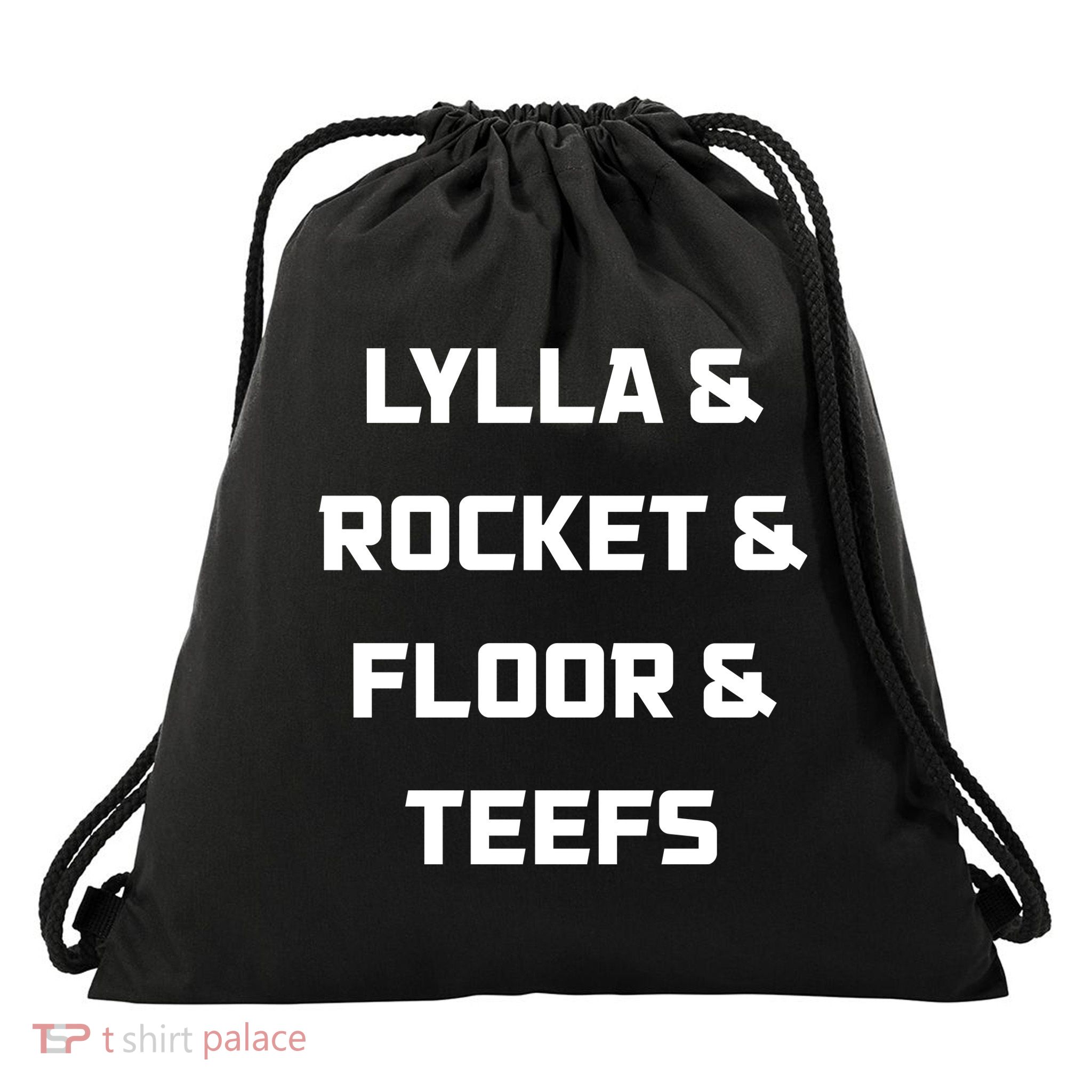 Lylla Rocket Floor And Teefs Drawstring Bag