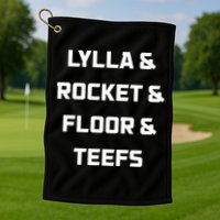 Lylla Rocket Floor And Teefs Golf Towel