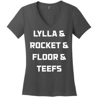 Lylla Rocket Floor And Teefs Women's V-Neck T-Shirt