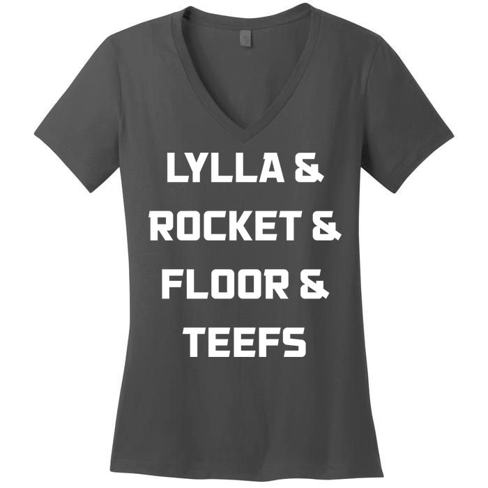 Lylla Rocket Floor And Teefs Women's V-Neck T-Shirt