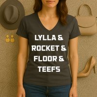 Lylla Rocket Floor And Teefs Women's V-Neck T-Shirt