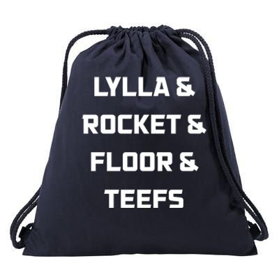 Lylla Rocket Floor And Teefs Drawstring Bag