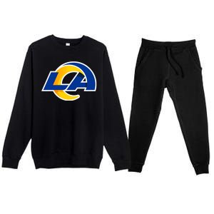 LA  Los Angeles Football Premium Crewneck Sweatsuit Set