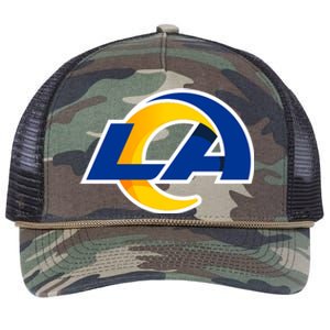 LA  Los Angeles Football Retro Rope Trucker Hat Cap