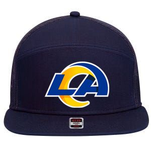 LA  Los Angeles Football 7 Panel Mesh Trucker Snapback Hat