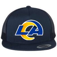 LA  Los Angeles Football Flat Bill Trucker Hat