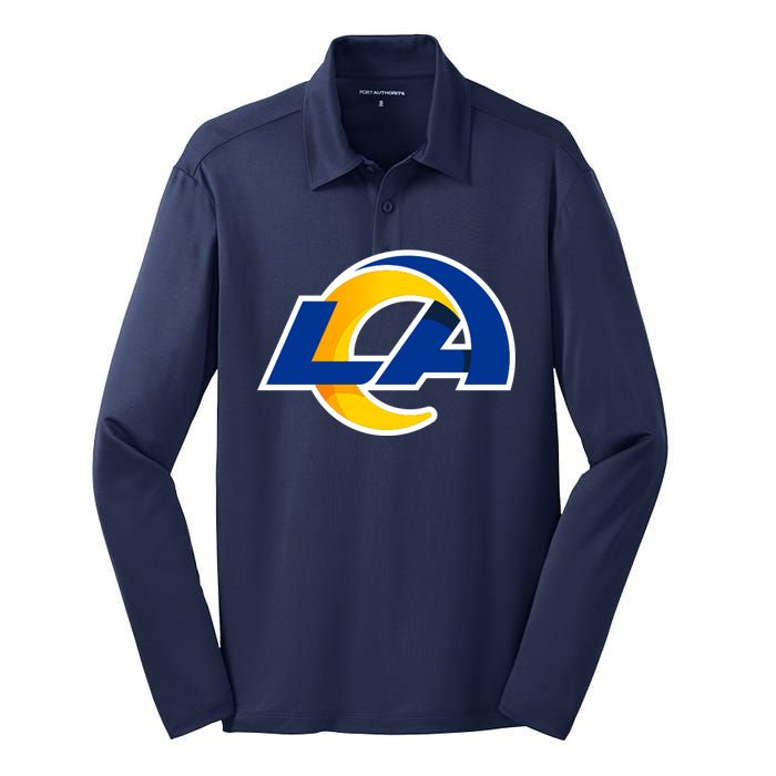 LA  Los Angeles Football Silk Touch Performance Long Sleeve Polo