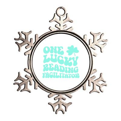 Lucky Reading Facilitator St Patrick's Day Teacher Groovy Gift Metallic Star Ornament