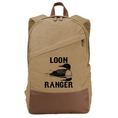 Loon Ranger Funny Common Loon Bird Watching Cotton Canvas Backpack