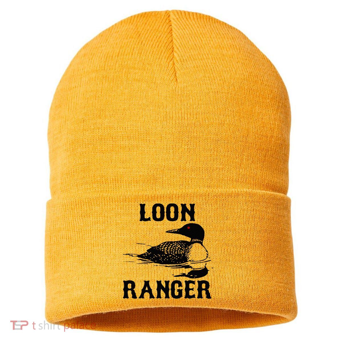 Loon Ranger Funny Common Loon Bird Watching Sustainable Knit Beanie
