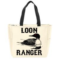 Loon Ranger Funny Common Loon Bird Watching Zip Tote Bag