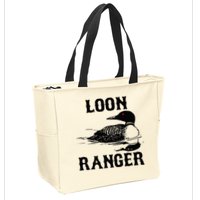 Loon Ranger Funny Common Loon Bird Watching Zip Tote Bag
