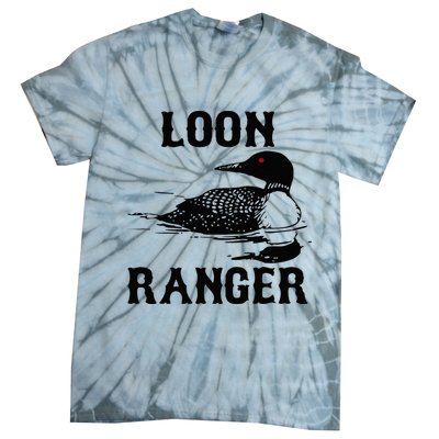 Loon Ranger Funny Common Loon Bird Watching Tie-Dye T-Shirt