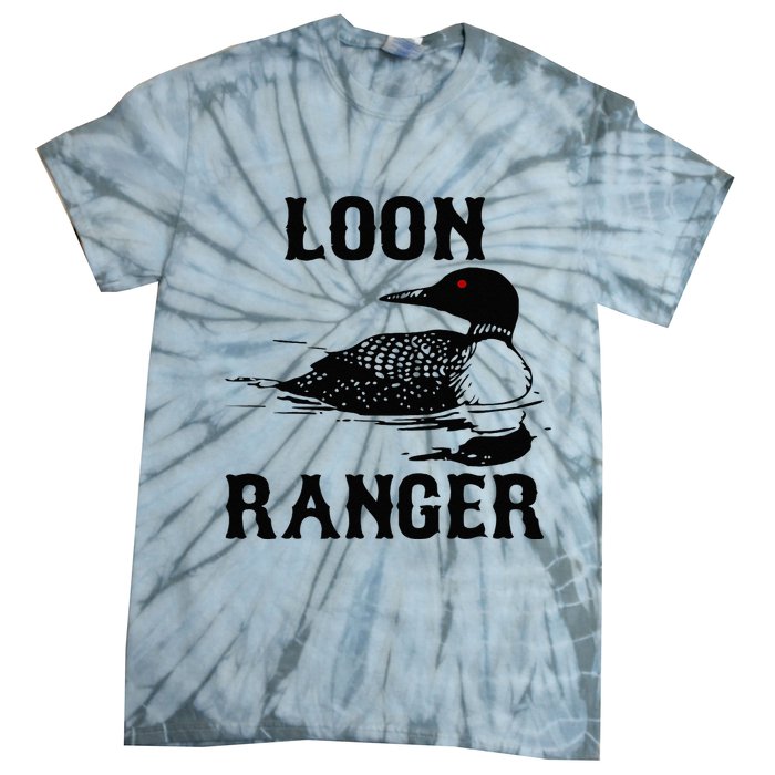 Loon Ranger Funny Common Loon Bird Watching Tie-Dye T-Shirt