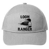 Loon Ranger Funny Common Loon Bird Watching 7-Panel Snapback Hat