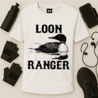 Loon Ranger Funny Common Loon Bird Watching Performance Shirt