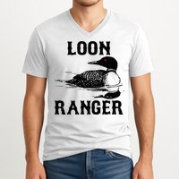 Loon Ranger Funny Common Loon Bird Watching V-Neck T-Shirt