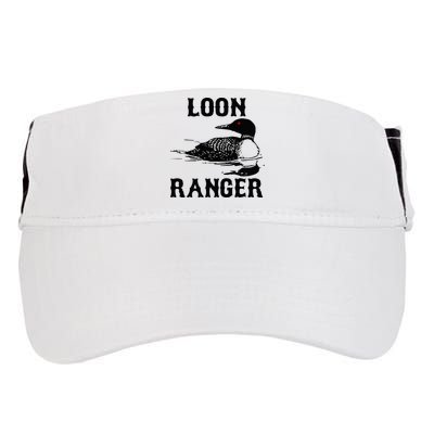 Loon Ranger Funny Common Loon Bird Watching Adult Drive Performance Visor