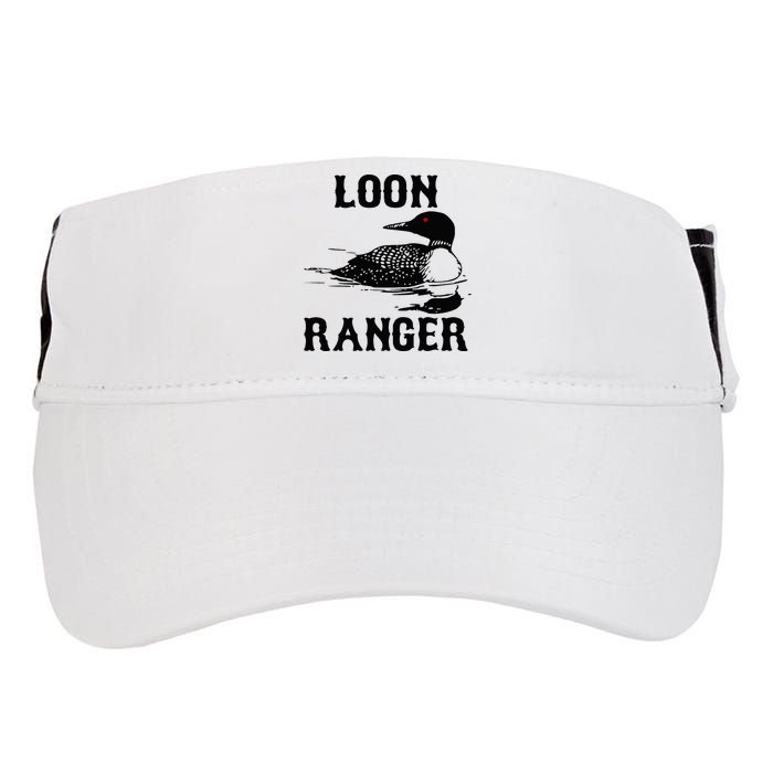 Loon Ranger Funny Common Loon Bird Watching Adult Drive Performance Visor