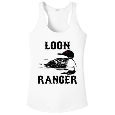 Loon Ranger Funny Common Loon Bird Watching Ladies PosiCharge Competitor Racerback Tank