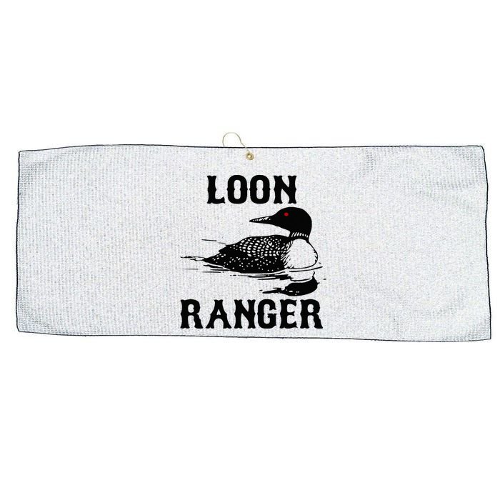 Loon Ranger Funny Common Loon Bird Watching Large Microfiber Waffle Golf Towel