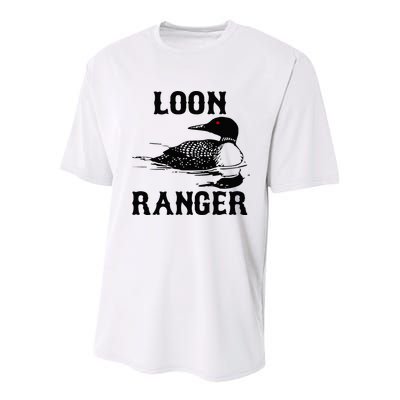 Loon Ranger Funny Common Loon Bird Watching Youth Performance Sprint T-Shirt