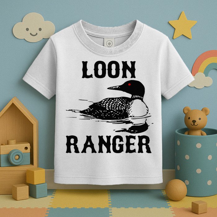 Loon Ranger Funny Common Loon Bird Watching Toddler T-Shirt