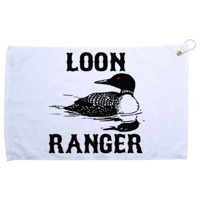 Loon Ranger Funny Common Loon Bird Watching Grommeted Golf Towel