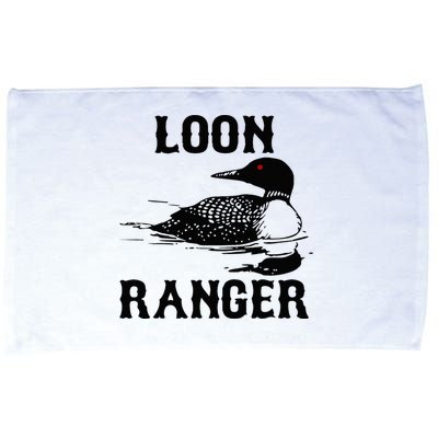 Loon Ranger Funny Common Loon Bird Watching Microfiber Hand Towel