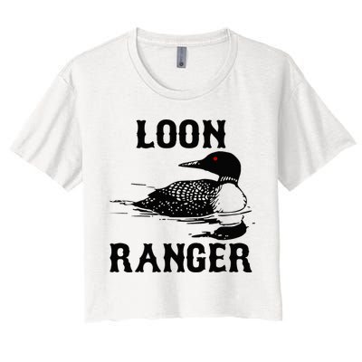 Loon Ranger Funny Common Loon Bird Watching Crop Top