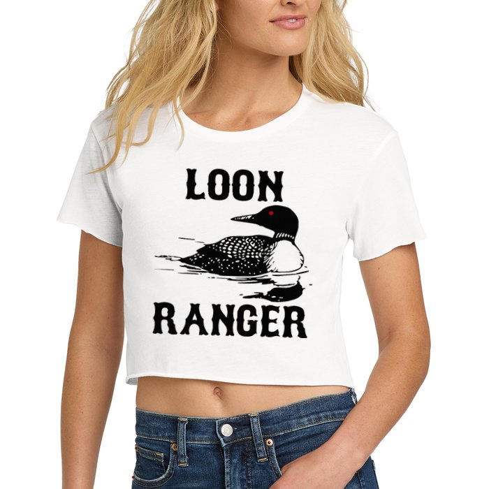 Loon Ranger Funny Common Loon Bird Watching Crop Top