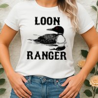 Loon Ranger Funny Common Loon Bird Watching Womens T-Shirt