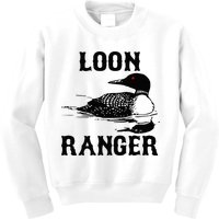 Loon Ranger Funny Common Loon Bird Watching Kids Sweatshirt