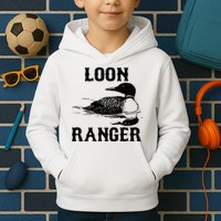 Loon Ranger Funny Common Loon Bird Watching Kids Hoodie