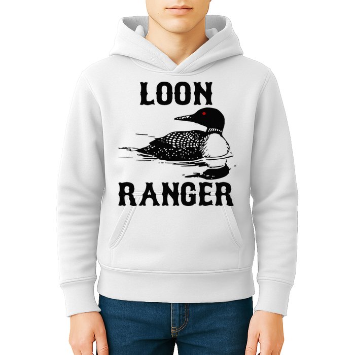 Loon Ranger Funny Common Loon Bird Watching Kids Hoodie