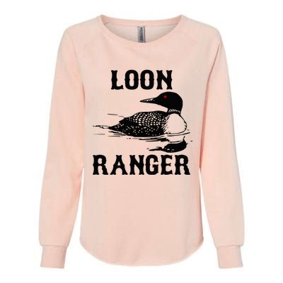 Loon Ranger Funny Common Loon Bird Watching Womens California Wash Sweatshirt