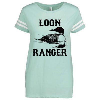 Loon Ranger Funny Common Loon Bird Watching Enza Ladies Jersey Football T-Shirt