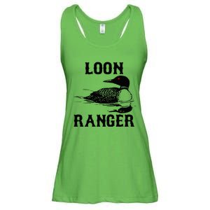 Loon Ranger Funny Common Loon Bird Watching Ladies Essential Flowy Tank