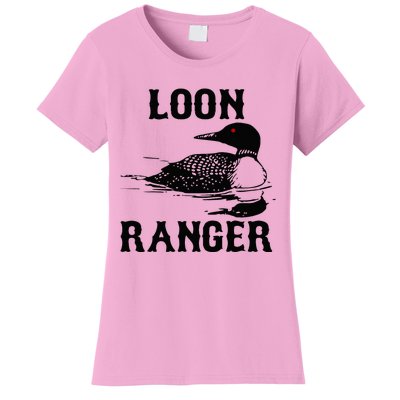 Loon Ranger Funny Common Loon Bird Watching Women's T-Shirt