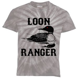 Loon Ranger Funny Common Loon Bird Watching Kids Tie-Dye T-Shirt