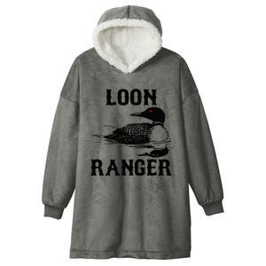 Loon Ranger Funny Common Loon Bird Watching Hooded Wearable Blanket