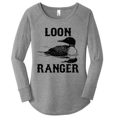 Loon Ranger Funny Common Loon Bird Watching Women's Perfect Tri Tunic Long Sleeve Shirt